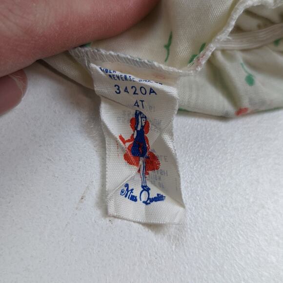 Vintage Miss Quality Dress Girls Sz 4T Cream Floral Sundress Boho Cottagecore - Picture 4 of 4